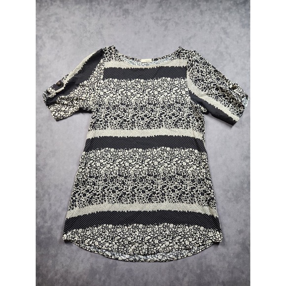 Anthropologie Everly Womens Size Large Floral Striped Dot Spring Top Blouse - Picture 1 of 10